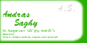 andras saghy business card